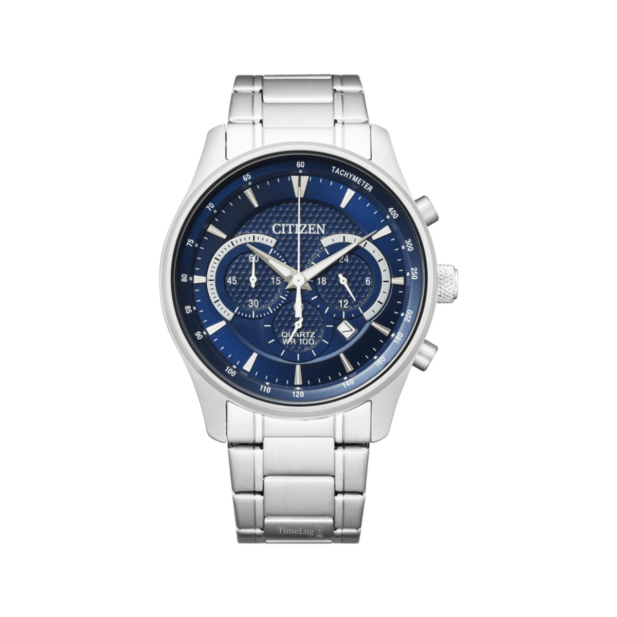Citizen AN8190-51L Men’s Chronograph Quartz Stainless Steel Blue Dial 42mm 10 ATM Watch