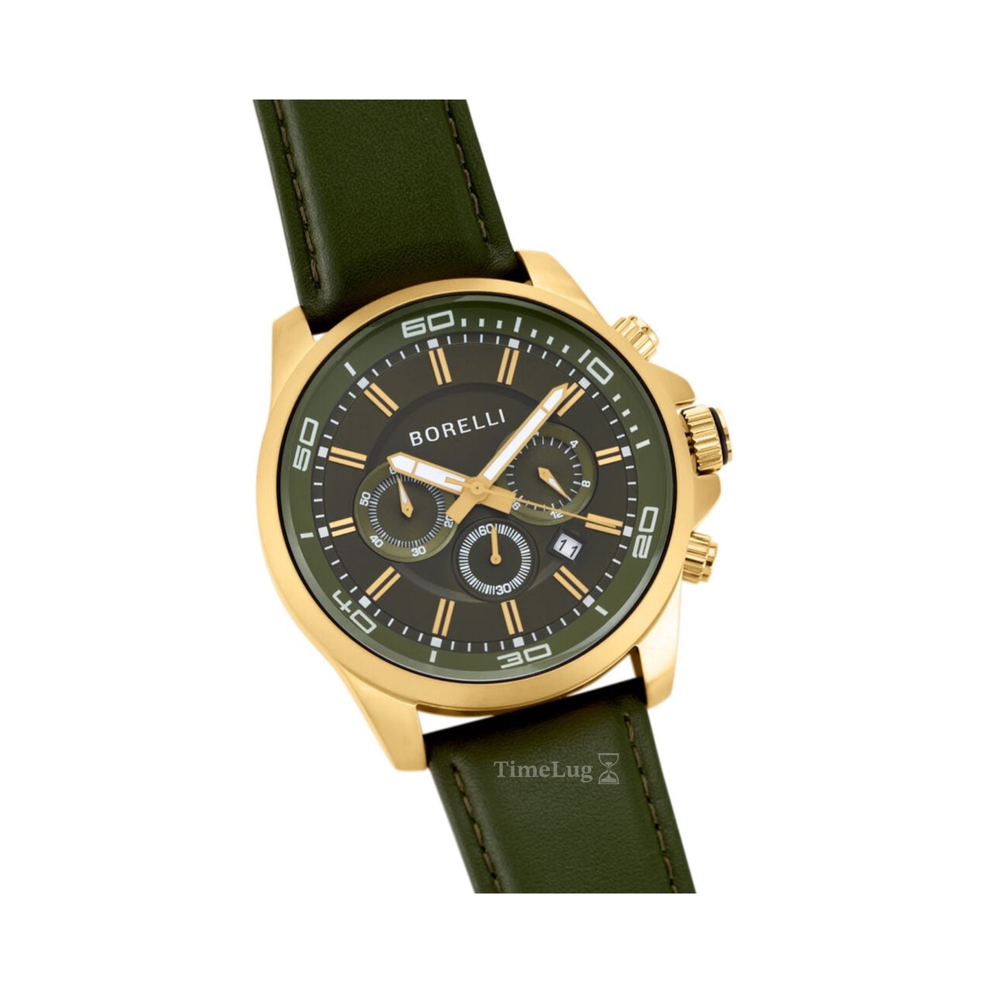 Borelli BR.4381M/05 Men’s Chronograph Quartz Green Dial 46 mm 10 ATM Watch