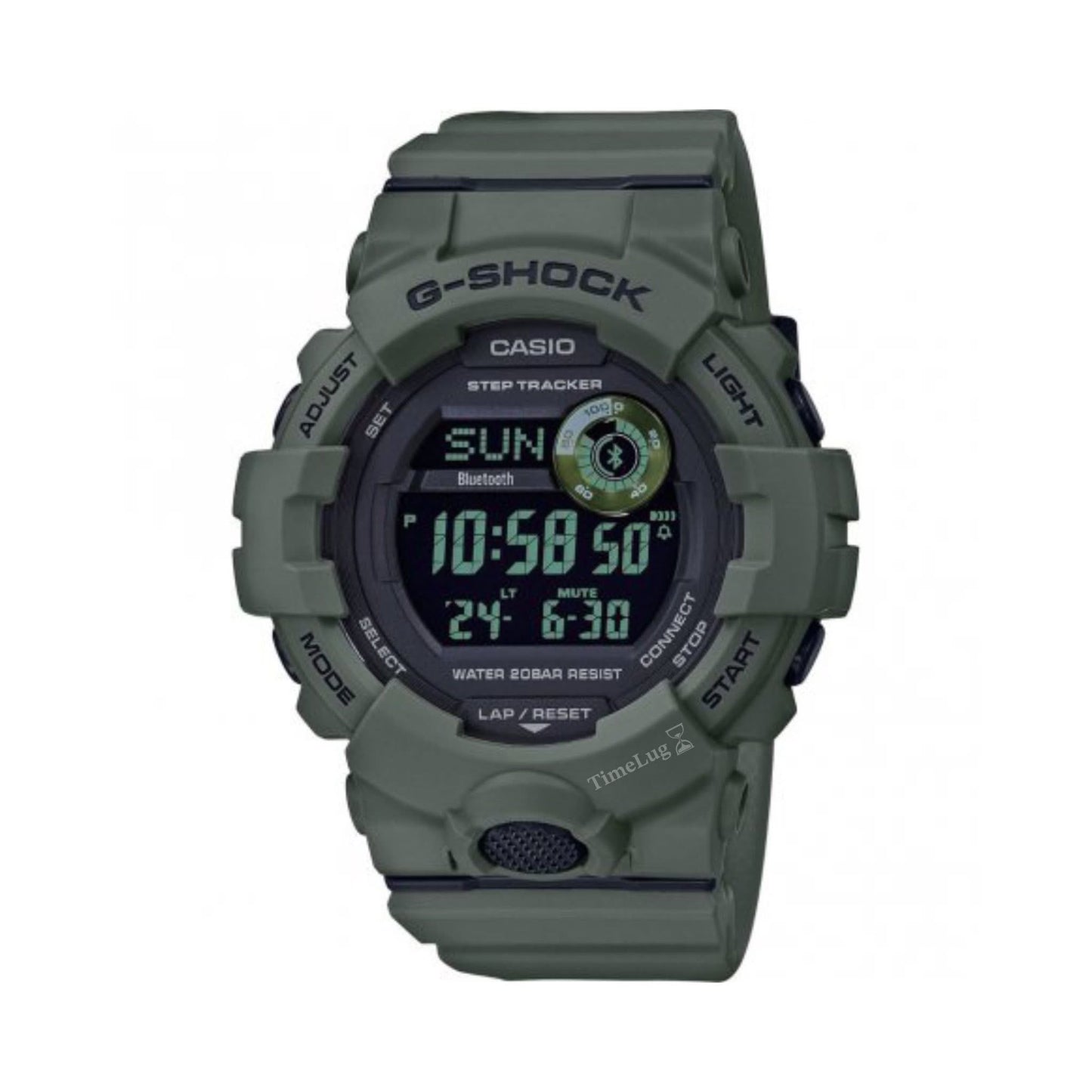 Casio G-Shock G-Square GBD-800UC-3ER Men’s Digital Sports Quartz Resin Military Green 48.6mm 20ATM Watch