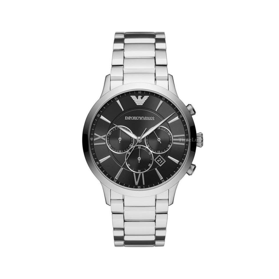 Emporio Armani AR11208 Men’s Chronograph Quartz Stainless Steel Black Dial 44mm 5ATM Watch