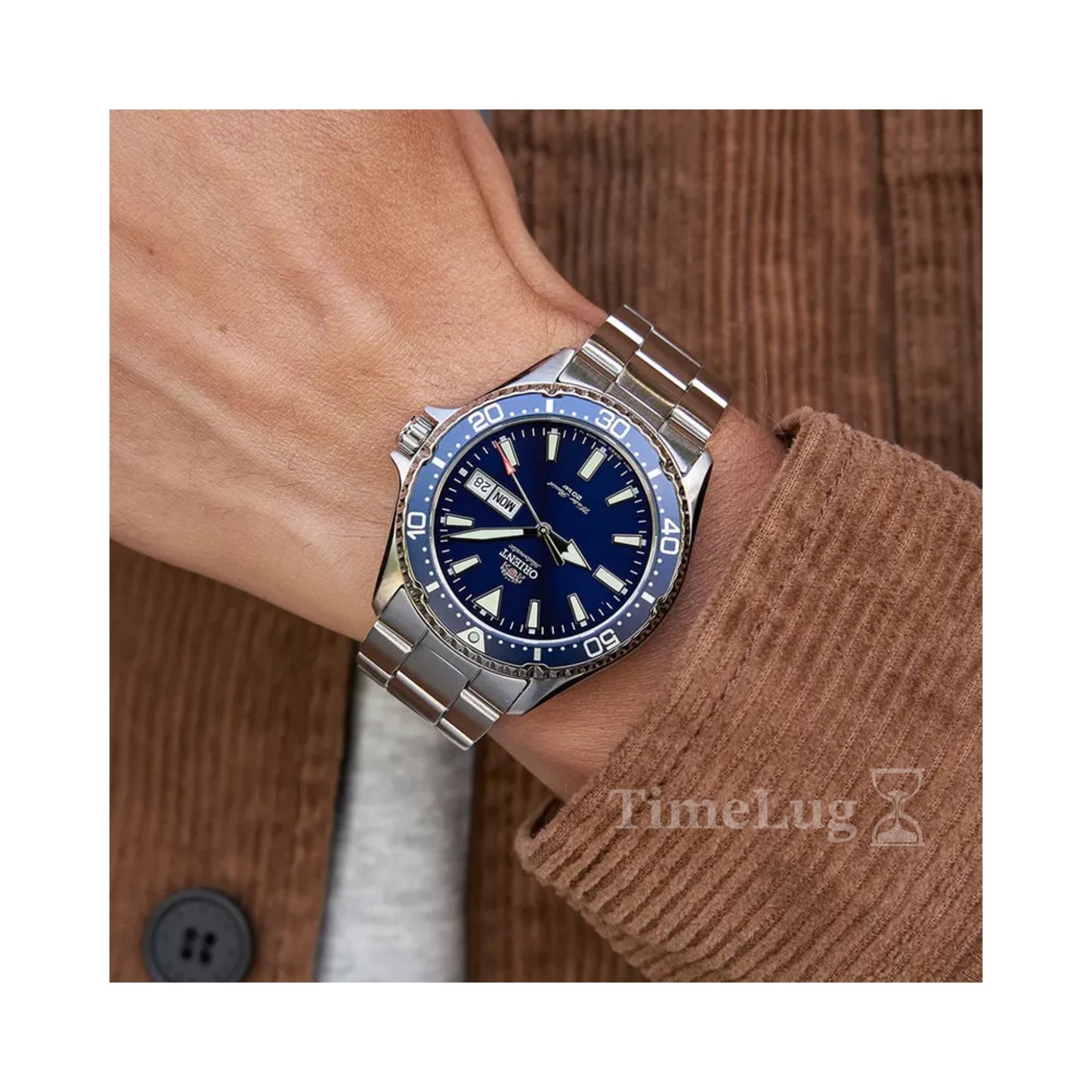 Orient RA-AA0002L Men’s Automatic Diver Stainless Steel Blue Dial 41.8 mm 20 ATM Watch
