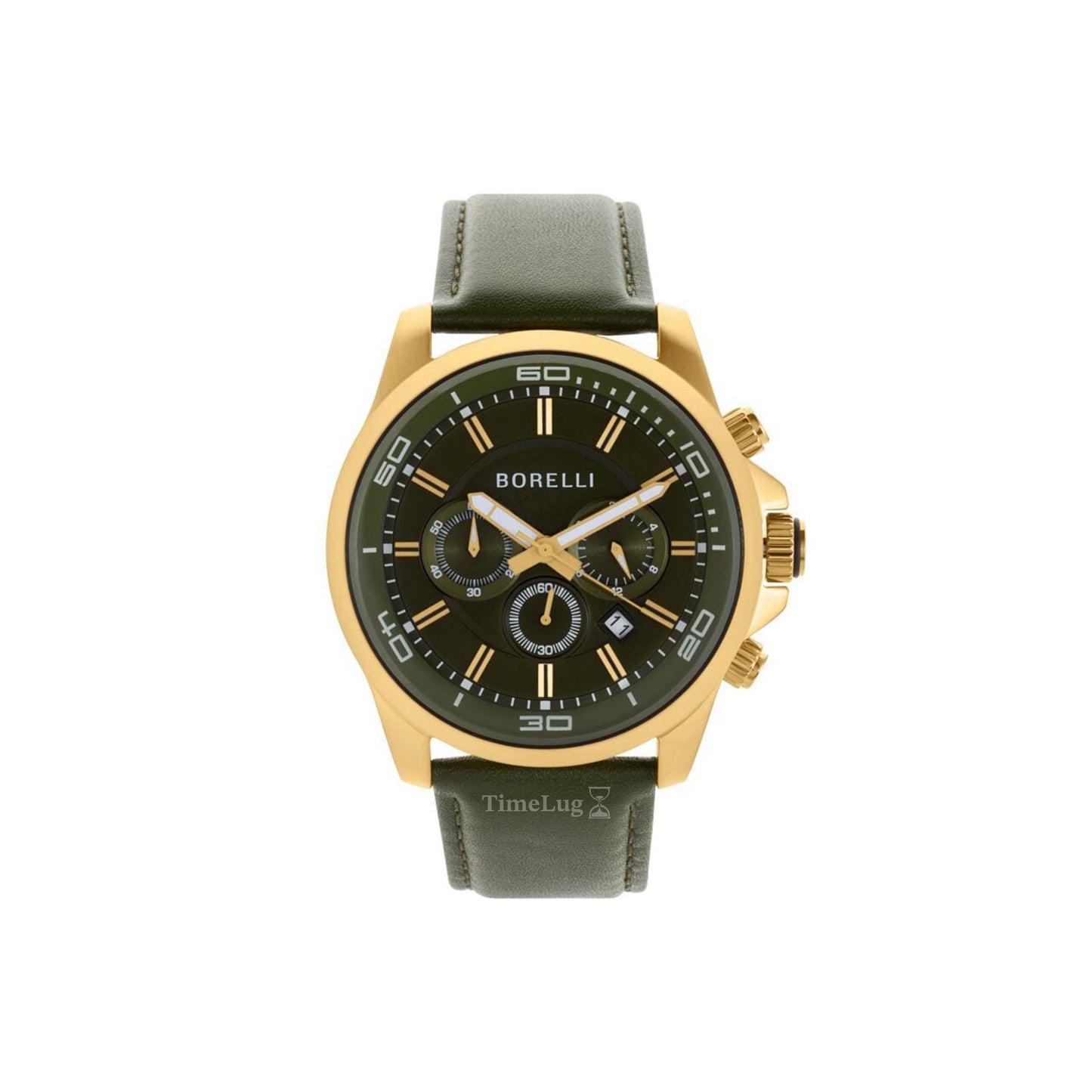Borelli BR.4381M/05 Men’s Chronograph Quartz Green Dial 46 mm 10 ATM Watch