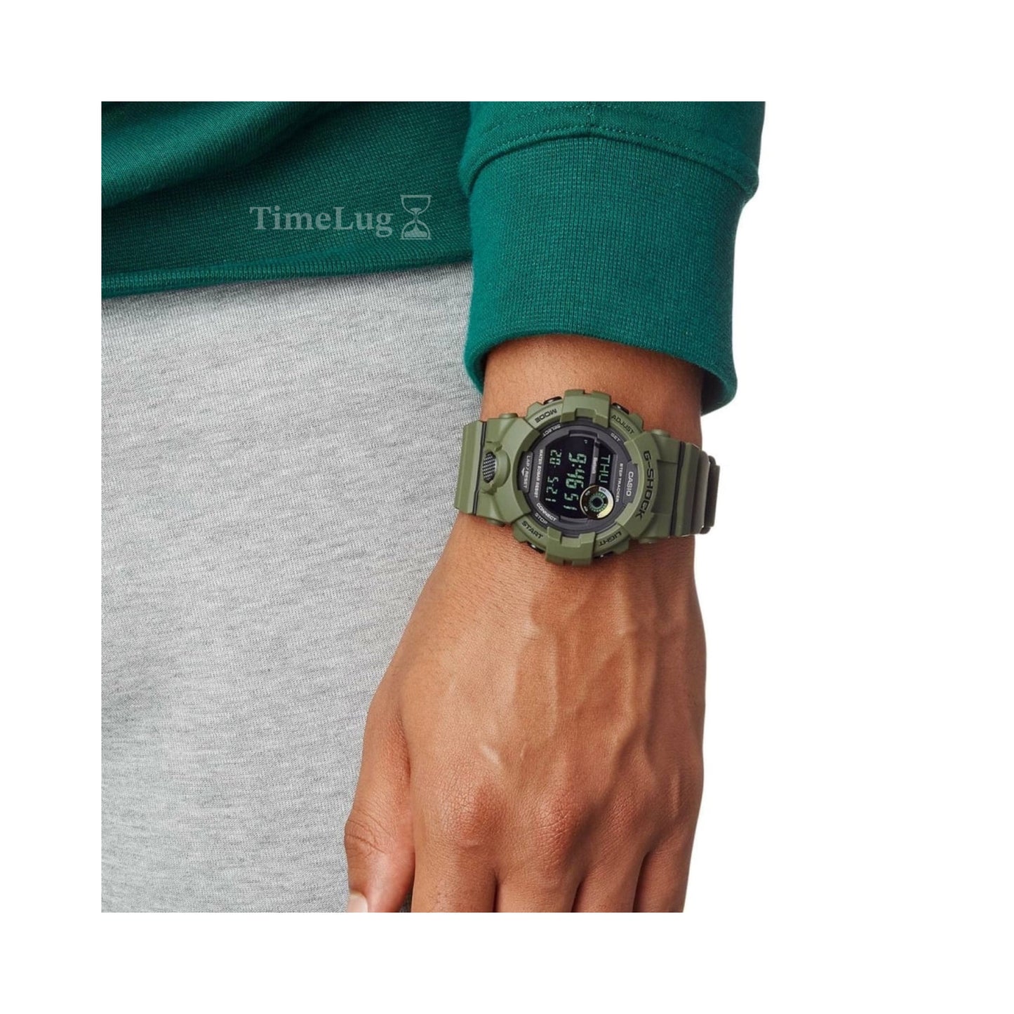 Casio G-Shock G-Square GBD-800UC-3ER Men’s Digital Sports Quartz Resin Military Green 48.6mm 20ATM Watch